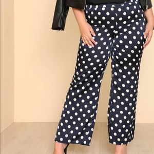 Wide Leg Polka Dot Pants